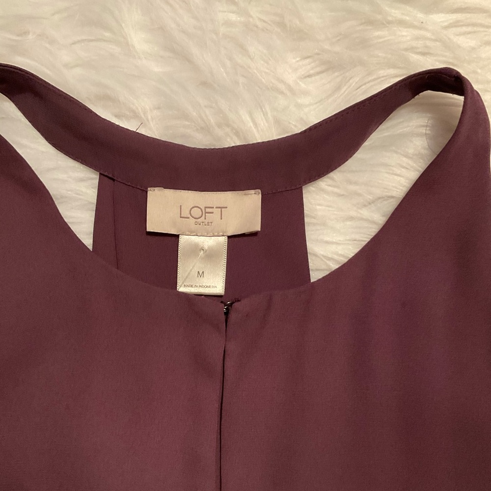 LOFT muted purple top size M - Picture 5 of 6